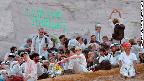 Hundreds of climate protesters stage blockade in German coal mine 