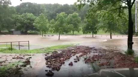 An Oklahoma woman drowned after her car was swept away by floodwaters