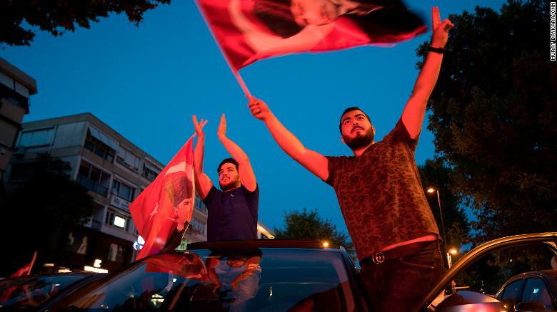 Crowds of Imamoglu&#39;s supporters took to the streets of Istanbul.
