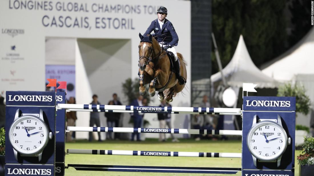 Britain&#39;s Maher, the defending LGCT overall champion, rode his Explosion W to second in the individual Grand Prix in Cascais.
