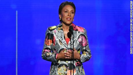 Robin Roberts accepts the Sager Strong Award onstage during the 2019 NBA Awards n June 24, 2019 in Santa Monica, California. 