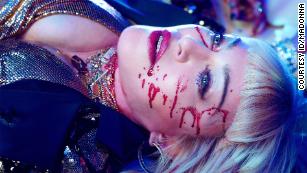 A scene from Madonna&#39;s music video, &quot;God Control.&quot; 