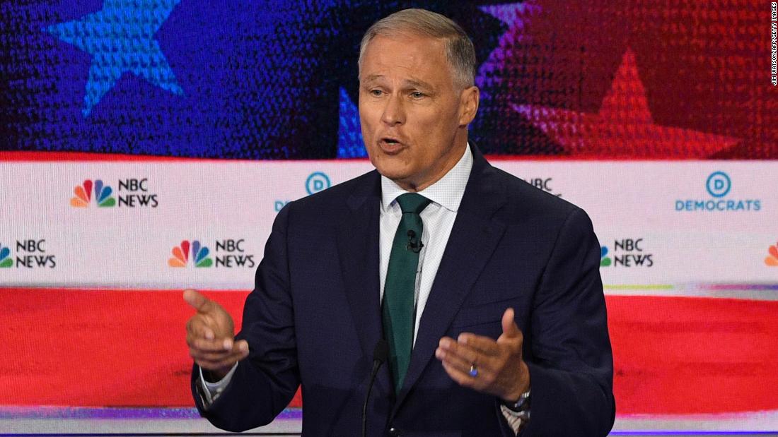 Inslee is serving his second term as Washington&#39;s governor. He has said his top priority is combating climate change.