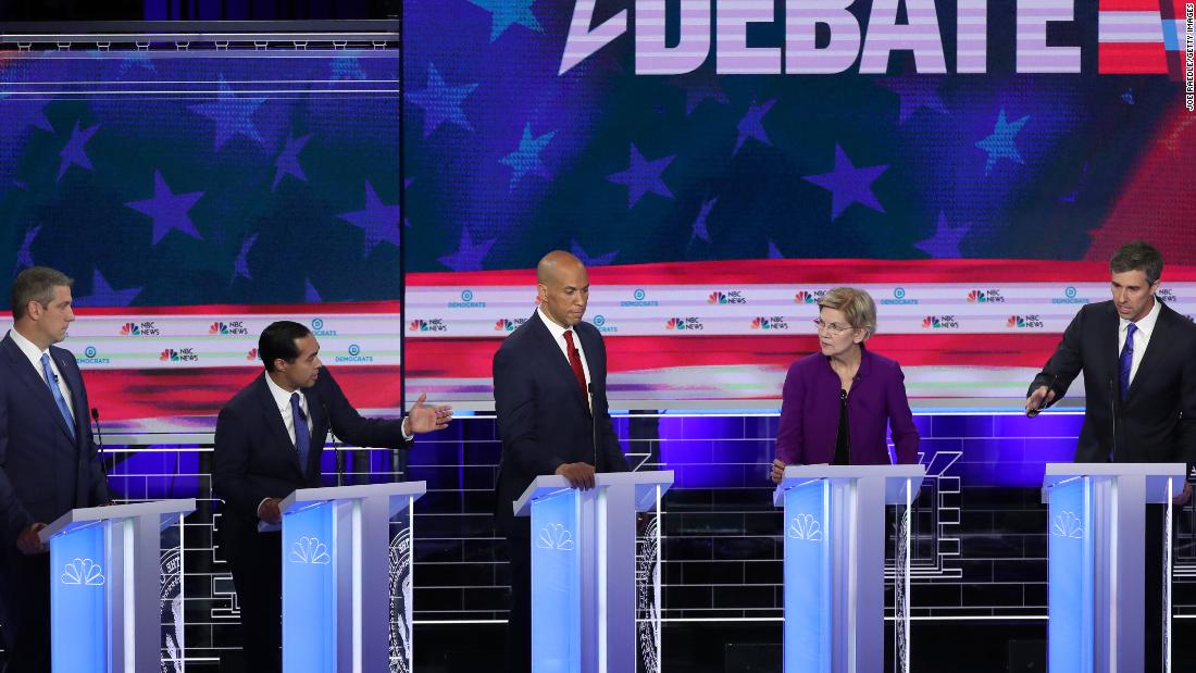 Castro, second from left, clashed with fellow presidential candidate Beto O&#39;Rourke, right, early in the June Democratic debates. &lt;a href=&quot;https://www.cnn.com/politics/live-news/democratic-debate-june-26-2019/h_4a681c71f5752541619b6cfa3eed4a88&quot; target=&quot;_blank&quot;&gt;Castro&#39;s goal was to poke holes in O&#39;Rourke on immigration&lt;/a&gt; — an issue that he has used at the center of his political identity. Both candidates are from Texas. O&#39;Rourke is a former congressman from El Paso.