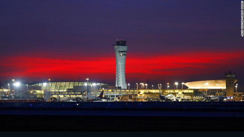 A picture taken on January 21, 2018 shows a view of Israel&#39;s Ben Gurion airport near Tel Aviv. 