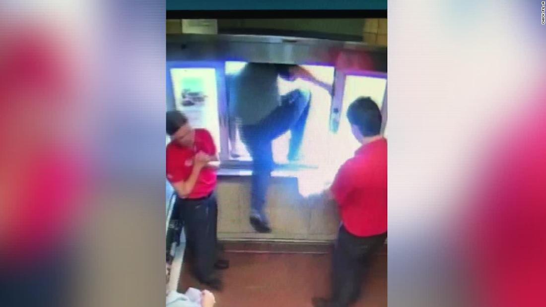 Chick Fil A Manager Jumps Through The Drive Thru Window Cnn Video