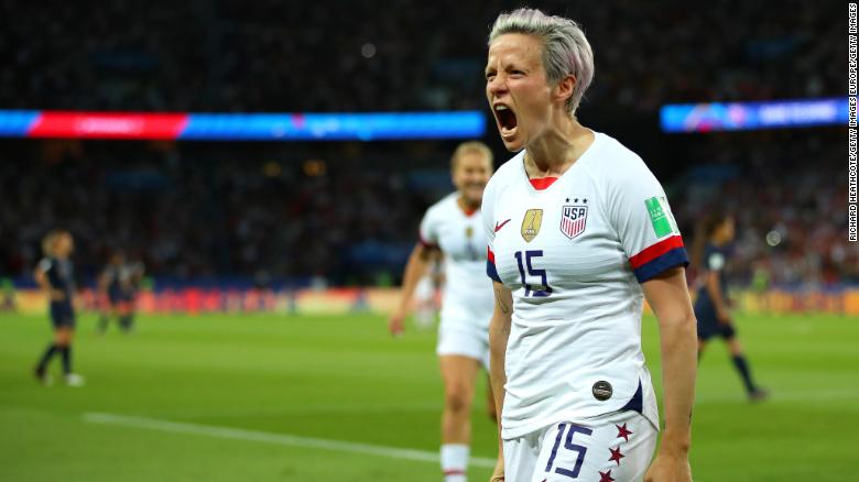 Megan Rapinoe struck an epic pose after scoring against France in the ...