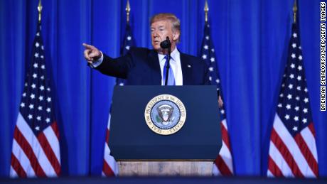 US President Donald Trump speaks during a press conference on the sidelines of the G20 Summit in Osaka on June 29, 2019. (Photo by Brendan Smialowski / AFP)        (Photo credit should read BRENDAN SMIALOWSKI/AFP/Getty Images)