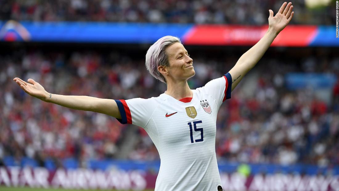 Megan Rapinoe struck an epic pose after scoring against France in the ...