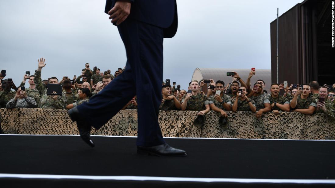 Trump meets US service members stationed in South Korea in Osan Air Base, following his meeting with Kim at the Joint Security Area in Panmunjom in the Korean Demilitarized Zone on June 30.