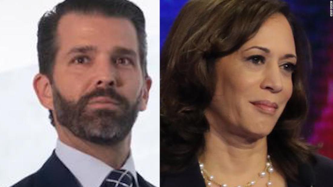 Kamala Harris conspiracies festered online before making it to Trump Jr