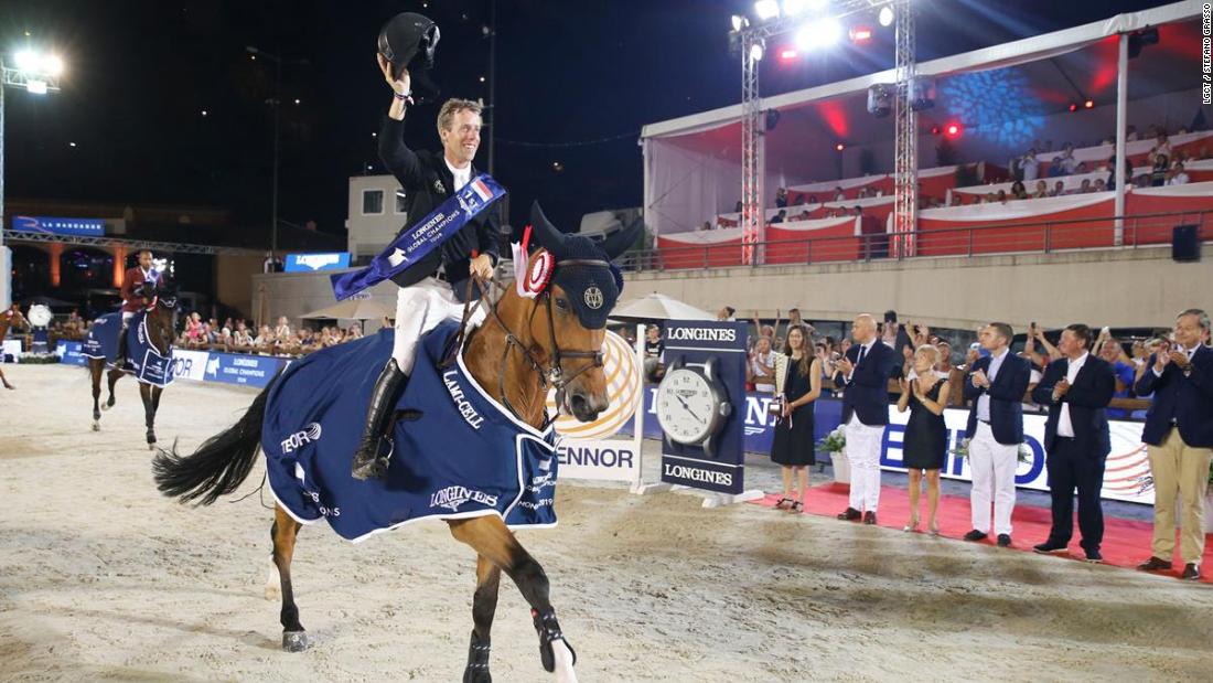 Dutchman Maikel van der Vleuten won the Monaco leg of the Longines Global Champions Tour riding Beauville Z. 