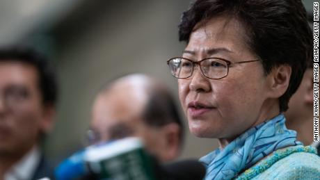 Carrie Lam, Hong Kong&#39;s chief executive, speaks during a news conference on July 2, 2019 in Hong Kong, China. 