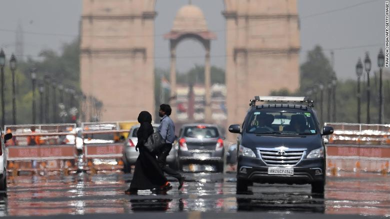 A mirage shimmers in New Delhi on June 10, 2019.