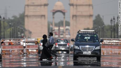 A mirage shimmers in New Delhi on June 10, 2019.