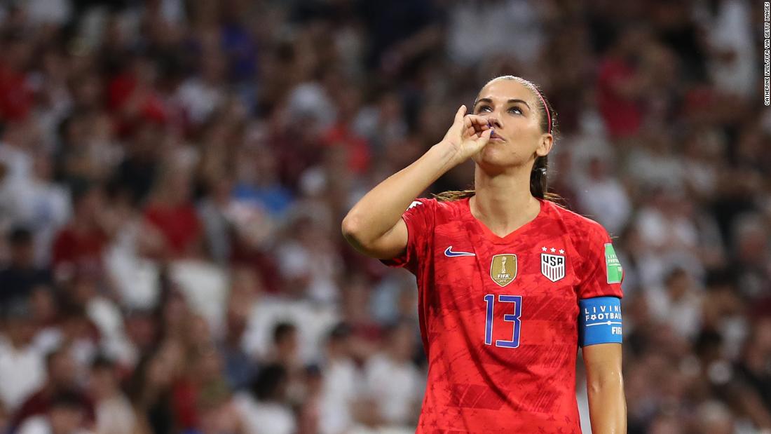 Morgan made headlines with her &lt;a href=&quot;https://www.cnn.com/2019/07/03/football/alex-morgan-celebration-womens-world-cup-spt-intl/index.html&quot; target=&quot;_blank&quot;&gt;tea-drinking goal celebration&lt;/a&gt; against England. The goal came on what was her 30th birthday.