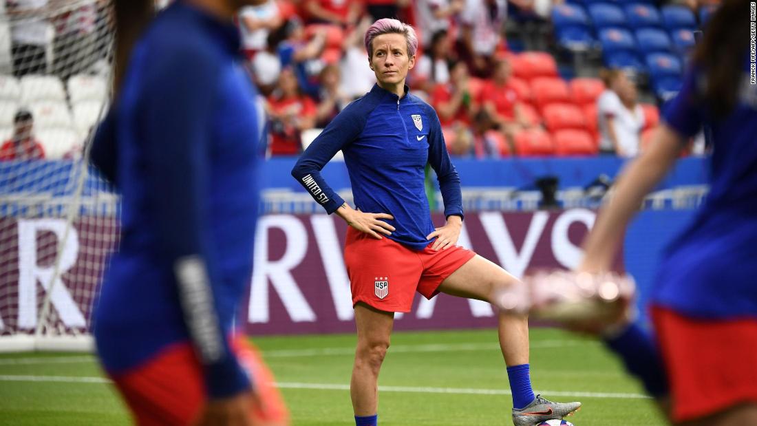 &lt;a href=&quot;https://www.cnn.com/2019/07/02/sport/megan-rapinoe-not-starting-trnd/index.html&quot; target=&quot;_blank&quot;&gt;Many fans were perplexed&lt;/a&gt; when Rapinoe was left out of the starting lineup of the England match. She didn't participate in warmups, either. It was announced after the match that she was nursing a slight hamstring strain. She was back in the lineup for the final.