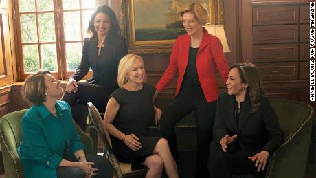 For a big new feature for Vogue, Amy Chozick spoke with five of the women running for president. Annie Leibovitz photographed them in a photo shoot.