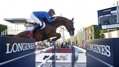 Christian Ahlmann on the way to his fifth victory on the Longines Global Champions Tour.