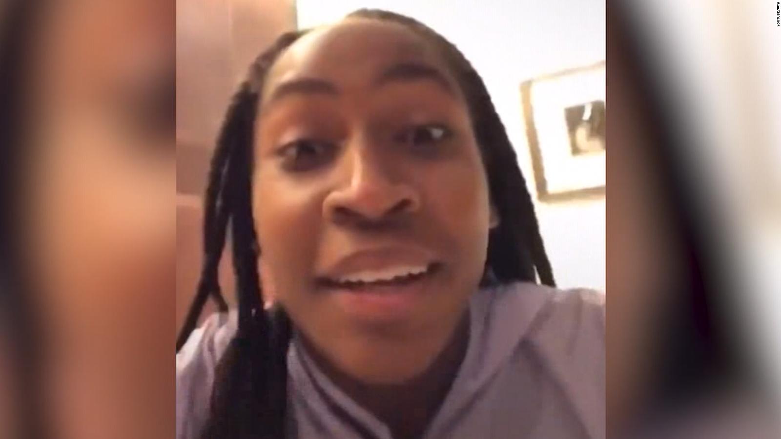 Little Coco Johnson Porn - Cori 'Coco' Gauff flips out over celebrity shout-outs