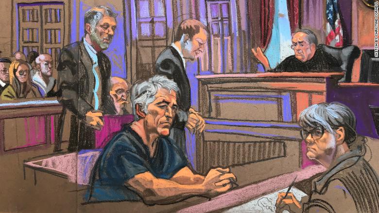 Image result for IMAGES OF EPSTEIN IN COURT