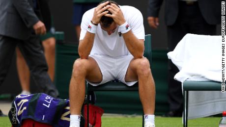 Guido Pella was in disbelief after reaching his first grand slam quarterfinal. He capped play on Wimbledon&#39;s Manic Monday by rallying to beat Milos Raonic. 