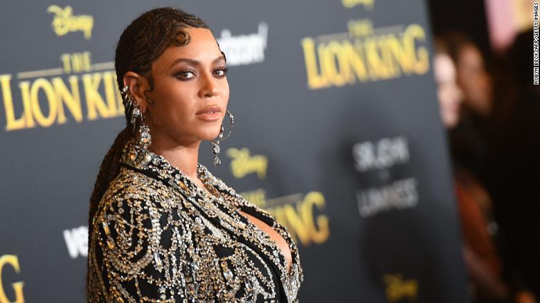 Beyonce arrives for the world premiere of Disney&#39;s &quot;The Lion King&quot; at the Dolby theater in Hollywood.