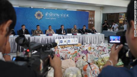 On June 5, Thai drug authorities held a press conference to announce their seizure of 1.5 tonnes of crystal meth.