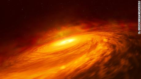 Hubble spies something mysterious around a supermassive black hole