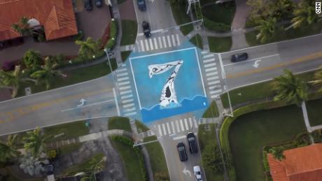 In Pinecrest, artist Xavier Cortada installed murals showing how many feet above sea level intersections are. 