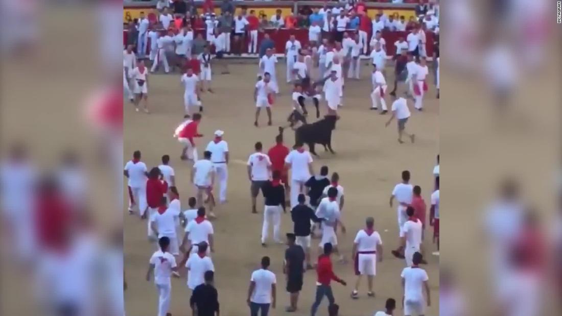 Washington Redskins' Josh Norman participates in running of the bulls in  Spain