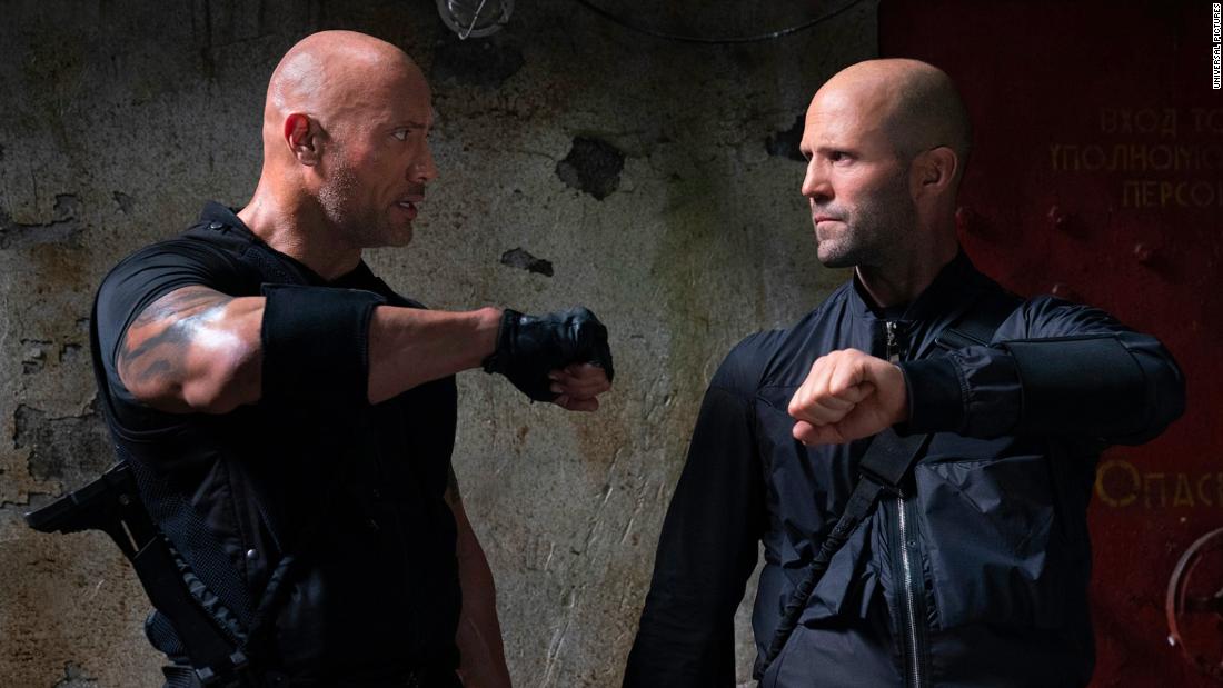 Dwayne Johnson and Jason Statham in 'Hobbs & Shaw'