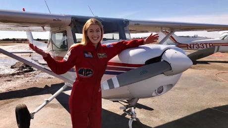 Abby recently received her private pilot's license.