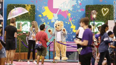 An MTV booth at VidCon. 