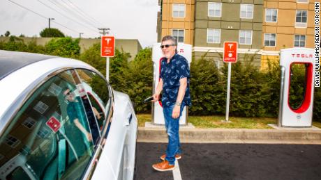 To save on expensive materials, Tesla Supercharger cables are only just long enough to reach if the car is pulled all the way into the space. I didn&#39;t always back in far enough.