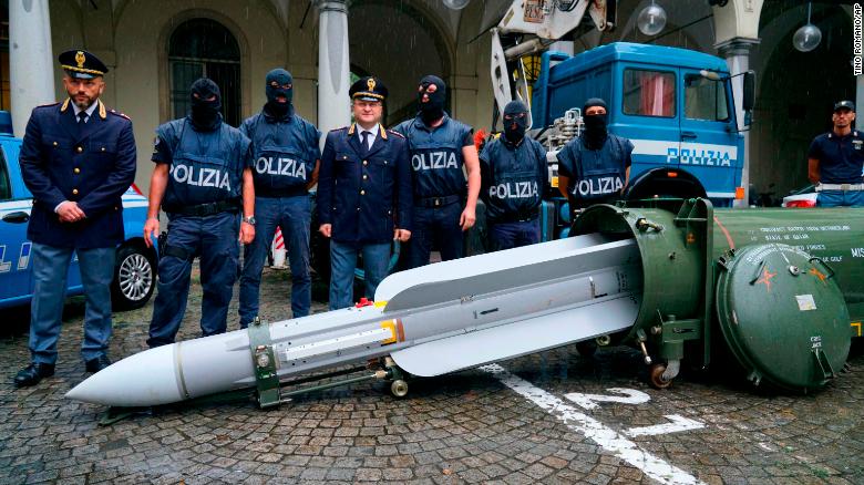 Police seize air-to-air missile from three men