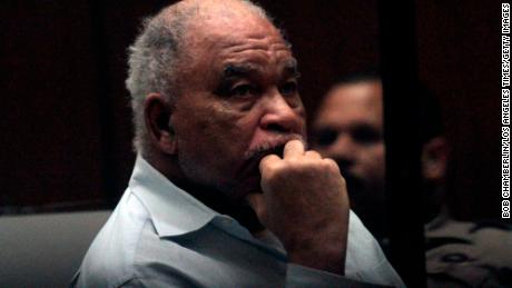 Samuel Little, who died Wednesday, listens to opening statements at his 2014 trial in Los Angeles.