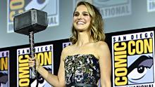 SAN DIEGO, CALIFORNIA - JULY 20: Natalie Portman of Marvel Studios' 'Thor: Love and Thunder' at the San Diego Comic-Con International 2019 Marvel Studios Panel in Hall H on July 20, 2019 in San Diego, California. (Photo by Alberto E. Rodriguez/Getty Images for Disney)