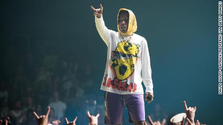  A$AP Rocky performs at Le Zenith in Paris on June 27, 2019.