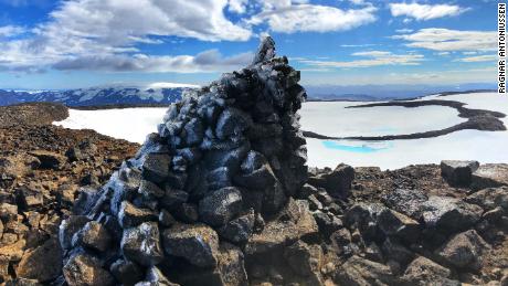 Okjökull is Iceland&#39;s first glacier to melt due to climate change. 