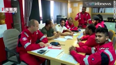 The crew of the UK-flagged tanker Stena Impero, according to a video previously posted on the web site of of state-run Press TV. 