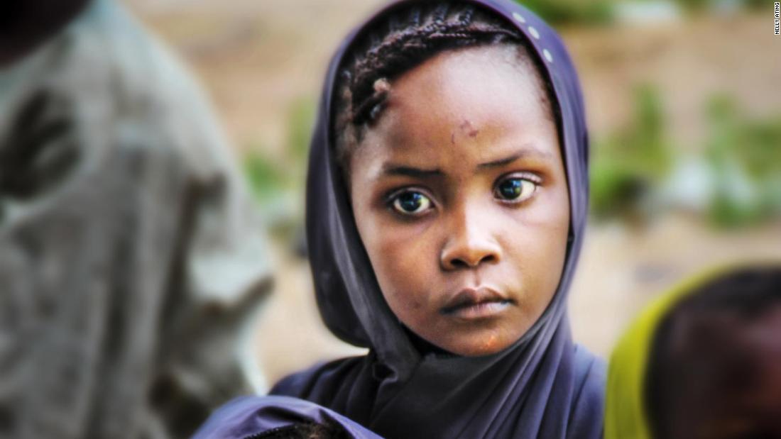 Two sisters at an IDP camp in the war torn northeast of Nigeria