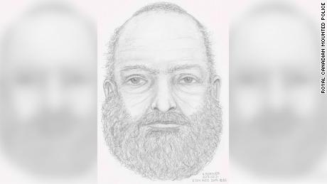 Canadian authorities released a sketch of an unknown man whose body was found near Dease Lake in British Columbia.