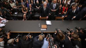 WASHINGTON, DC - JULY 24: Former Special Counsel Robert Mueller arrives before testifying to the House Judiciary Committee about his report on Russian interference in the 2016 presidential election in the Rayburn House Office Building July 24, 2019 in Washington, DC. Mueller, along with former Deputy Special Counsel Aaron Zebley, will later testify before the House Intelligence Committee in back-to-back hearings on Capitol Hill. (Photo by Chip Somodevilla/Getty Images)