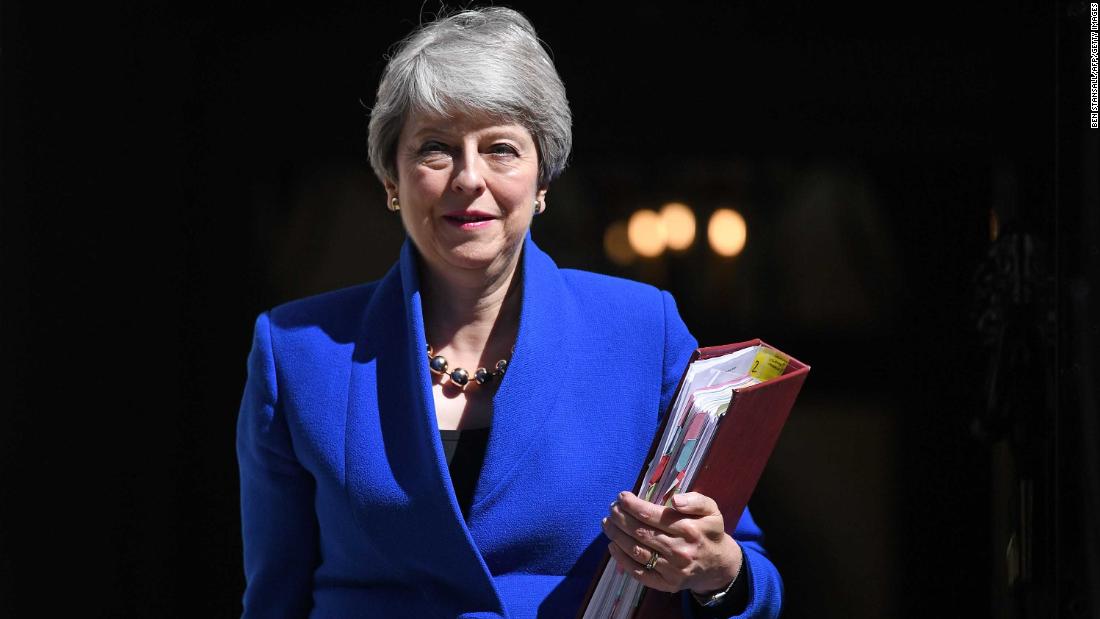 Outgoing British Prime Minister Theresa May leaves No. 10 Downing Street to take part in her final Prime Minister Question session on Wednesday, July 24.
