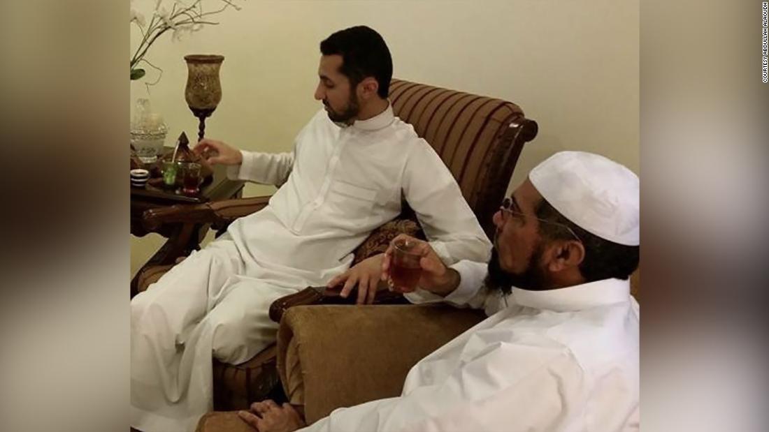 Awda and his son, Abdullah Alaoudh. Alaoudh is a legal scholar at Georgetown University where he regularly speaks out about his father's case. 