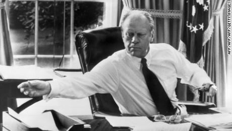 File picture showing late US President Gerald Ford at the White House in the Oval office in Washington, 17 October 1974. (STR/AFP/Getty Images)