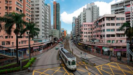 Central Yuen Long on July 25, 2019. The town, in the north of Hong Kong near the Chinese border, will see a major protest on July 27. 