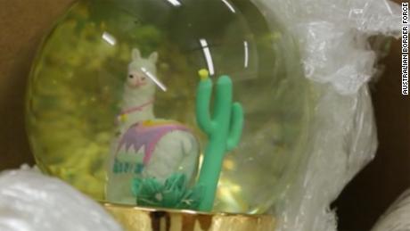 Officials released this photo of a seized snow globe.