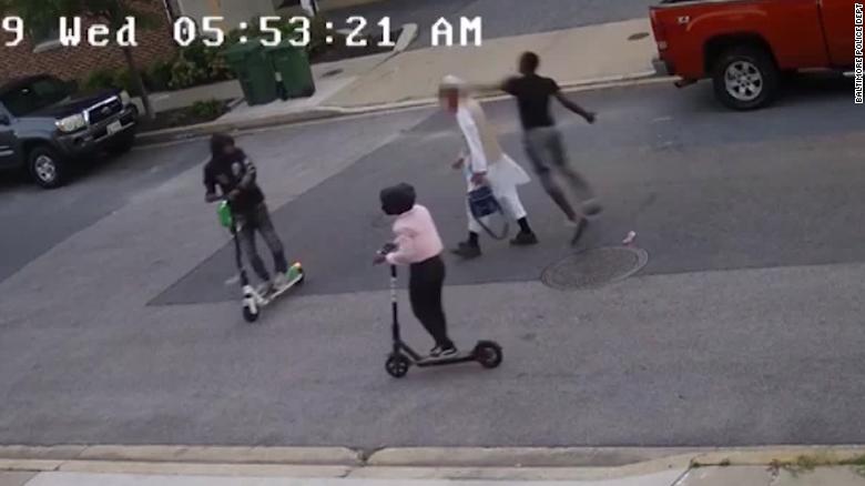 Baltimore police release video of attack on officer